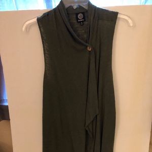 Olive Green long vest